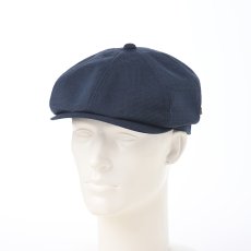 画像5: SOALON GLEN CHECK CASQUETTE（ソアロン グレンチェック キャスケット）SE708 ネイビー (5)