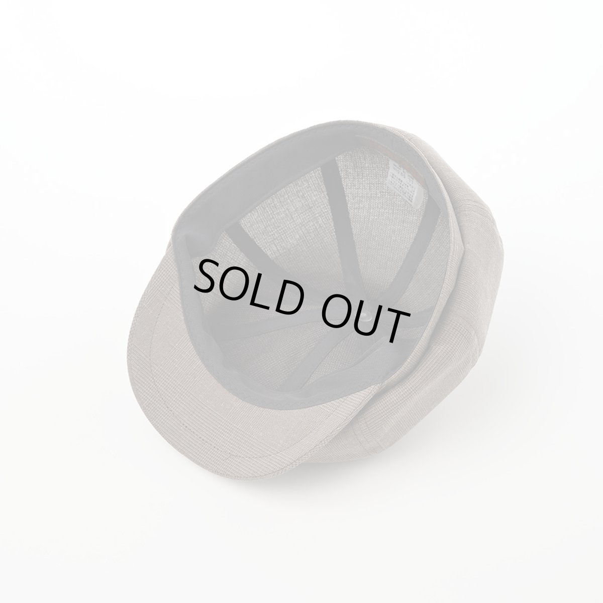 画像4: SOALON GLEN CHECK CASQUETTE(ソアロン グレンチェック キャスケット)SE708 ベージュ (4)