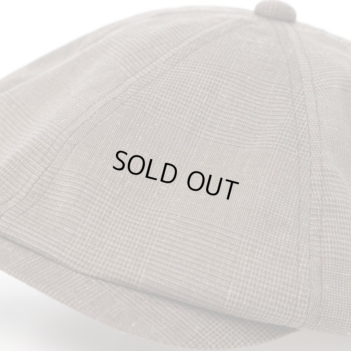 画像3: SOALON GLEN CHECK CASQUETTE(ソアロン グレンチェック キャスケット)SE708 ベージュ (3)