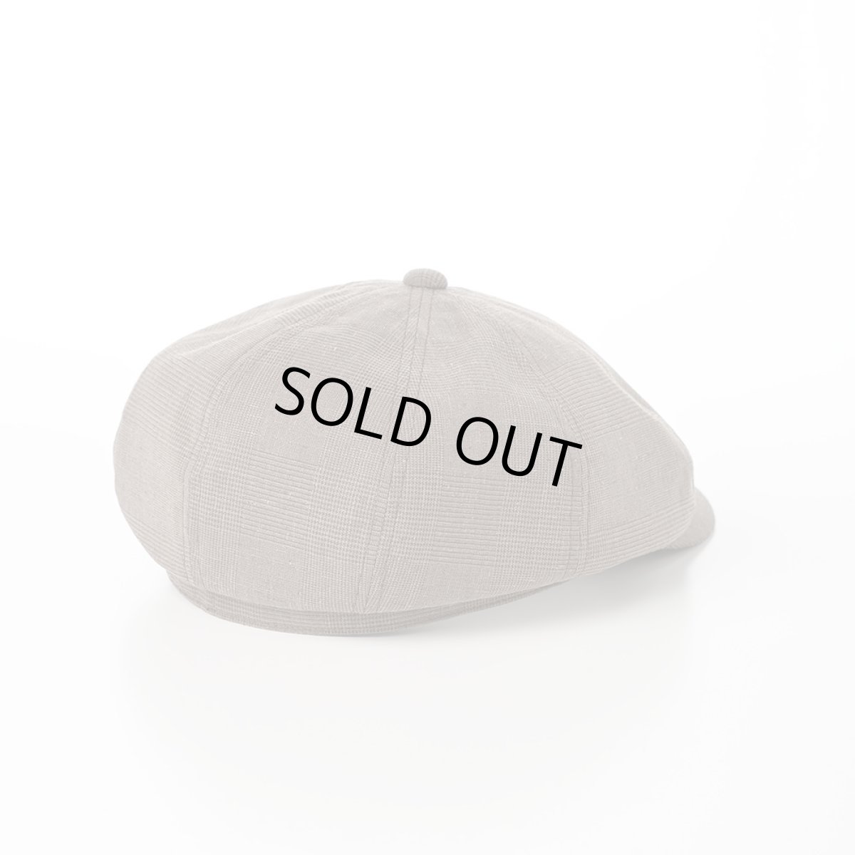 画像2: SOALON GLEN CHECK CASQUETTE(ソアロン グレンチェック キャスケット)SE708 ベージュ (2)