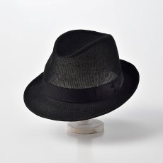 画像1: LINEN MESH HAT（リネン メッシュ）SE536 ブラック (1)