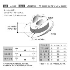 画像4: LINEN MESH HAT（リネン メッシュ）SE536 ブラック (4)