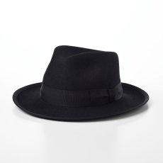 画像1: RABBIT FUR FEDORA（ラビットファー フェドラ）SH401 ブラック (1)