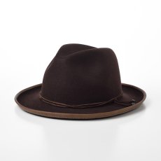 画像1: RABBIT FUR FEDORA（ラビットファー フェドラ）SH520 ブラウン (1)