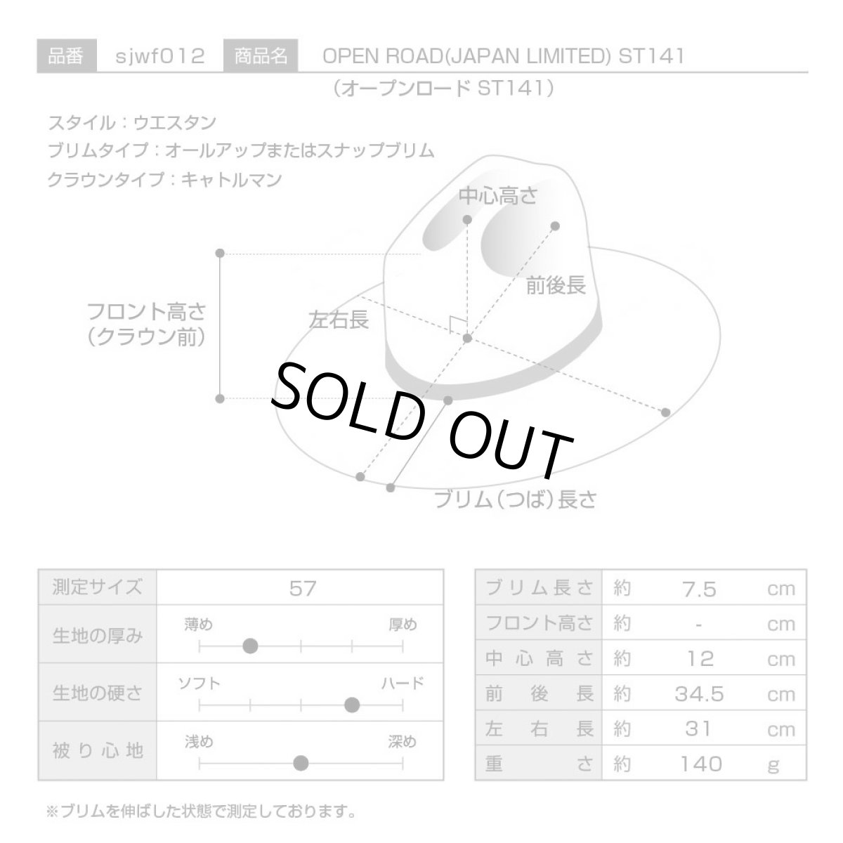画像9: OPEN ROAD [JAPAN LIMITED]（オープンロード）ST141 ブラック (9)