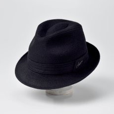 画像1: CASHMERE MIX HAT（カシミヤミックスハット）SE132 ブラック (1)