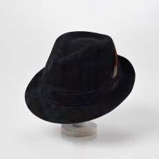 画像1: CHECK CORDUROY HAT（チェックコーデュロイハット）SE490 ネイビー (1)