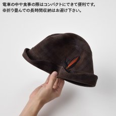 画像2: CHECK CORDUROY HAT（チェックコーデュロイハット）SE490 ネイビー (2)