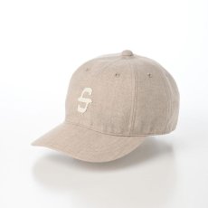 画像1: LINEN CHAMBRAY INITIAL CAP（リネン シャンブレー イニシャル キャップ） SE093 ベージュ (1)