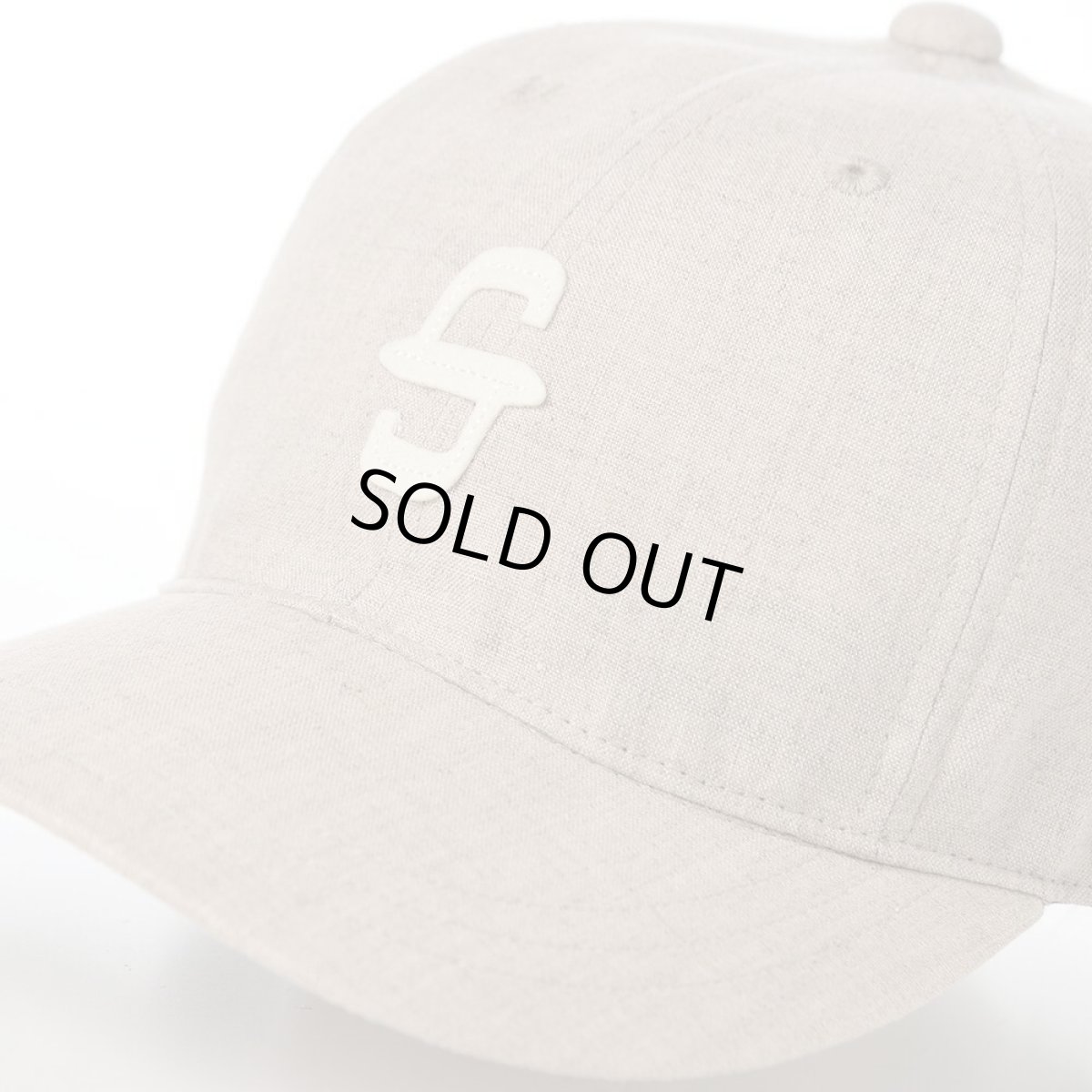 画像3: LINEN CHAMBRAY INITIAL CAP（リネン シャンブレー イニシャル キャップ） SE093 ベージュ (3)