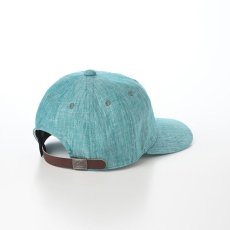 画像2: LINEN CHAMBRAY INITIAL CAP（リネン シャンブレー イニシャル キャップ） SE093 ターコイズ (2)