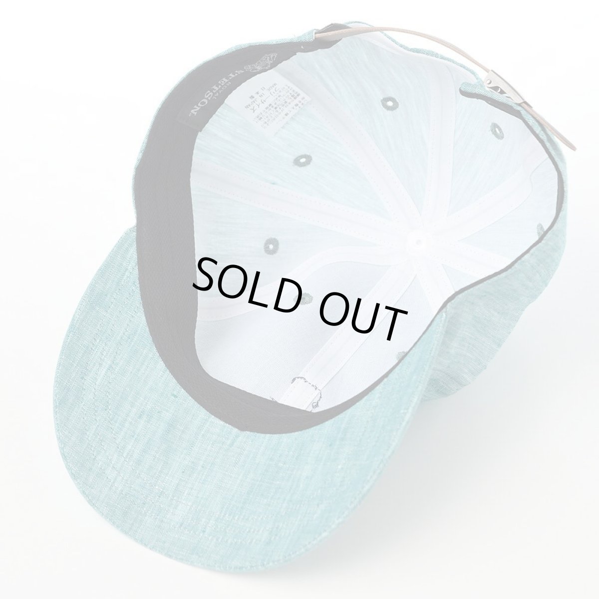 画像4: LINEN CHAMBRAY INITIAL CAP（リネン シャンブレー イニシャル キャップ） SE093 ターコイズ (4)