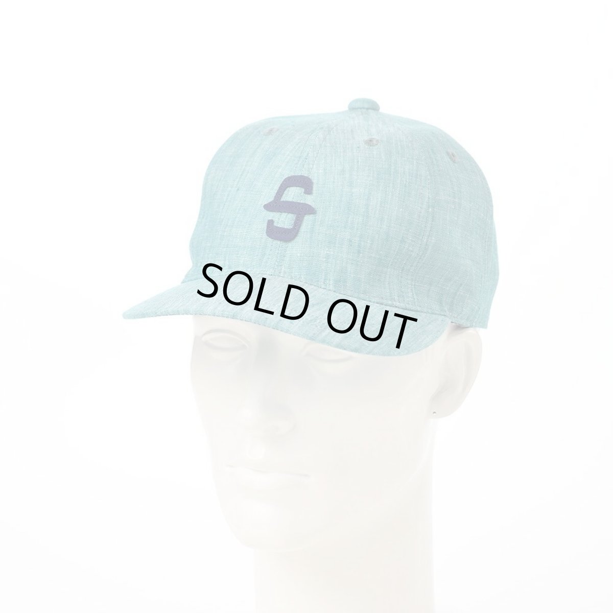 画像5: LINEN CHAMBRAY INITIAL CAP（リネン シャンブレー イニシャル キャップ） SE093 ターコイズ (5)