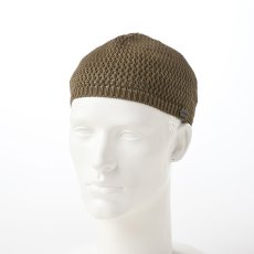 画像1: SHORT KNIT BEANIE（ショート ニット ビーニー）SE100 カーキ (1)