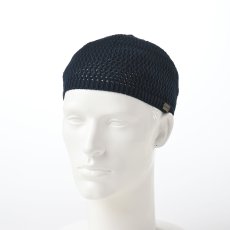 画像1: SHORT KNIT BEANIE（ショート ニット ビーニー）SE100 ネイビー (1)