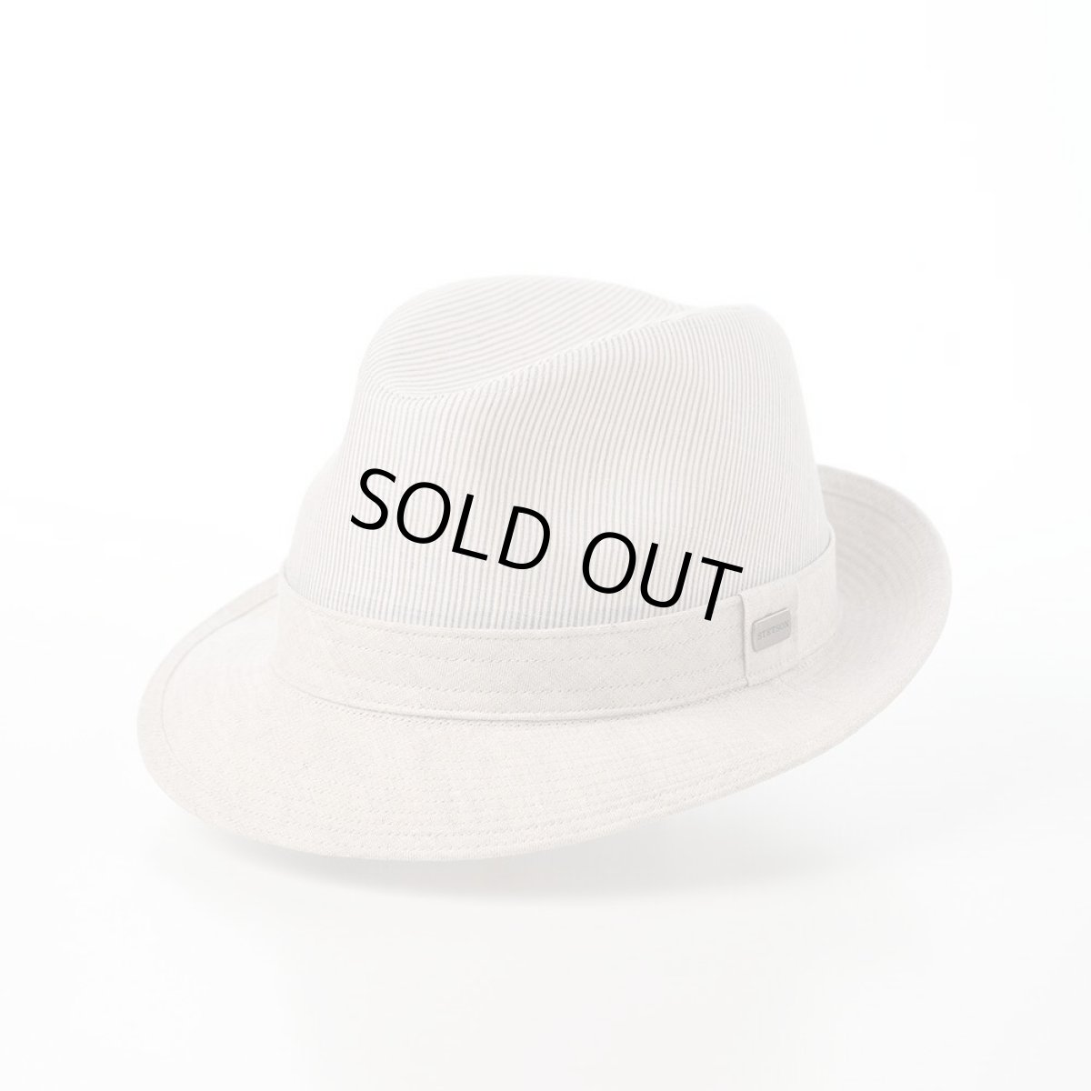 画像1: SLUB BORDER HAT（スラブボーダー ハット） SE192 ベージュ (1)