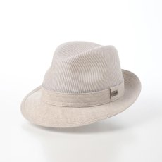 画像1: SLUB BORDER HAT（スラブボーダー ハット） SE192 ベージュ (1)