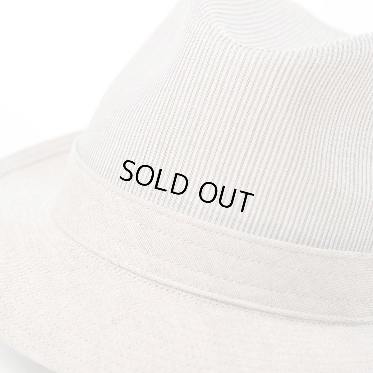 画像4: SLUB BORDER HAT（スラブボーダー ハット） SE192 ベージュ (4)