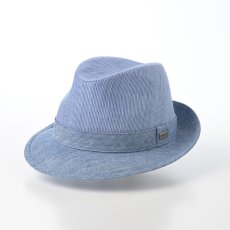 画像1: SLUB BORDER HAT（スラブボーダー ハット）SE192 ブルー (1)