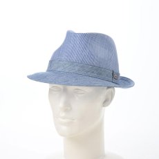 画像6: SLUB BORDER HAT（スラブボーダー ハット）SE192 ブルー (6)