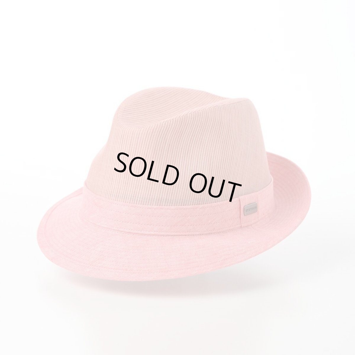 画像1: SLUB BORDER HAT（スラブボーダー ハット）SE192 コーラル (1)