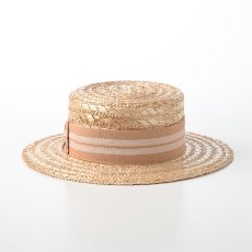 画像3: 花麦カンカン帽 Flamingo SE659 ベージュストライプ (3)