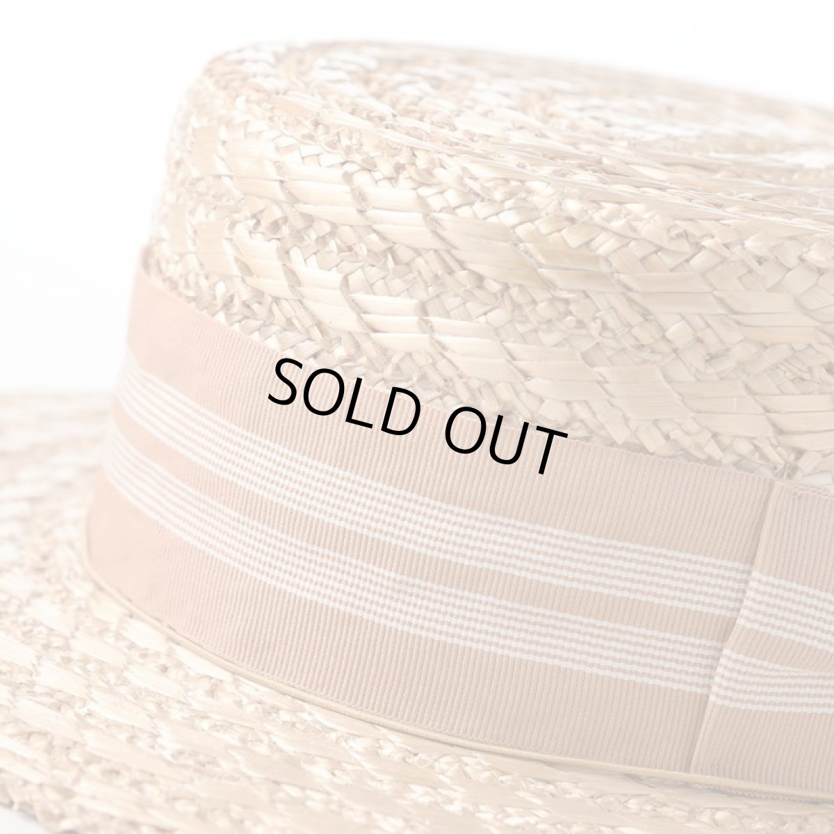 画像4: 花麦カンカン帽 Flamingo SE659 ベージュストライプ (4)