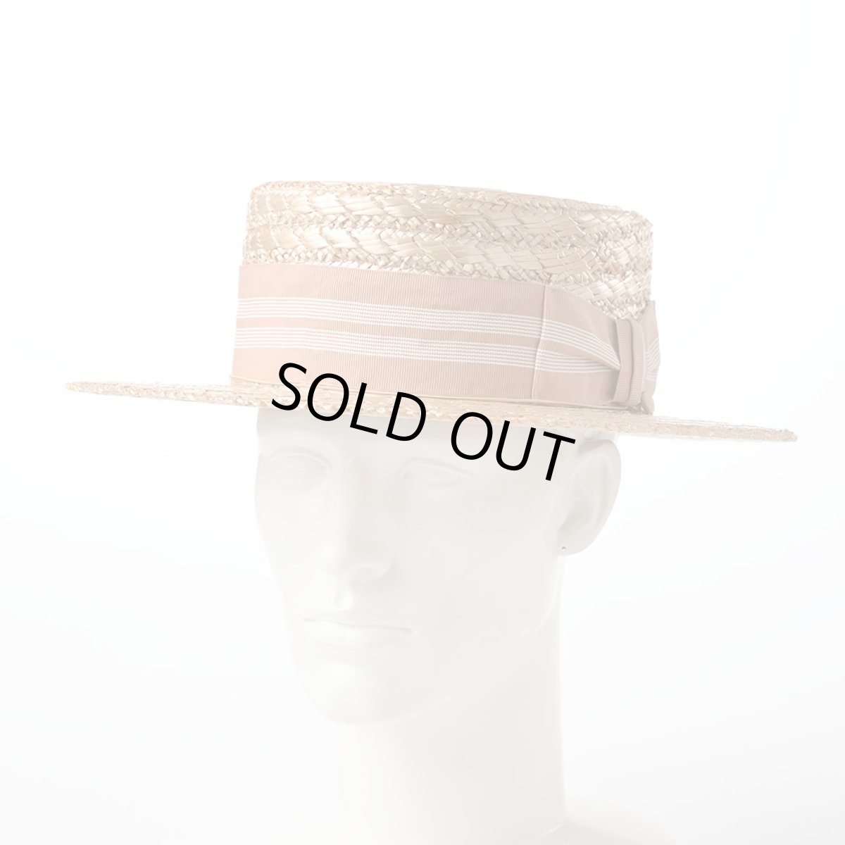 画像6: 花麦カンカン帽 Flamingo SE659 ベージュストライプ (6)