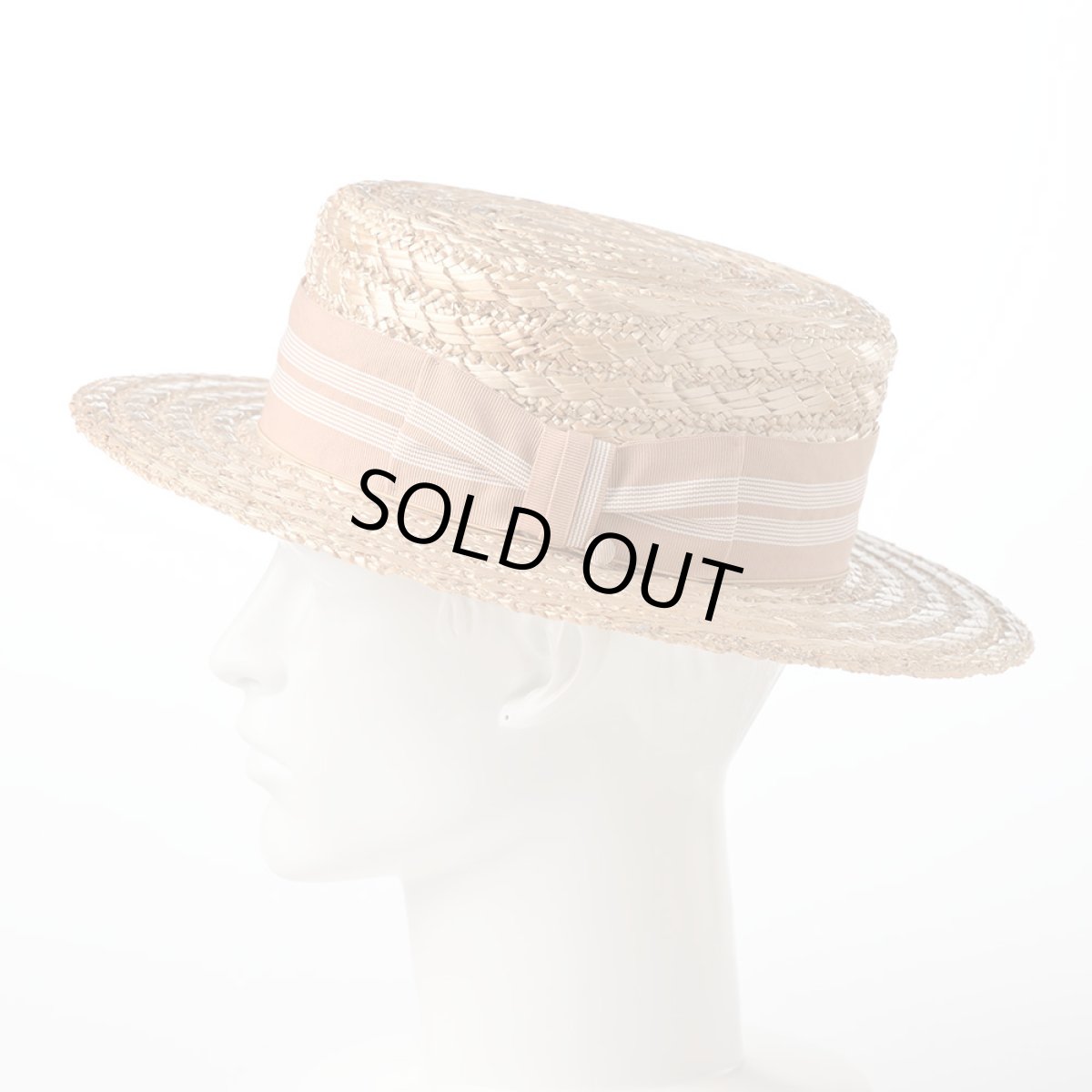 画像7: 花麦カンカン帽 Flamingo SE659 ベージュストライプ (7)