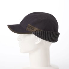 画像7: EAR FLAP CAP（イヤーフラップキャップ）SE679 ブラック (7)