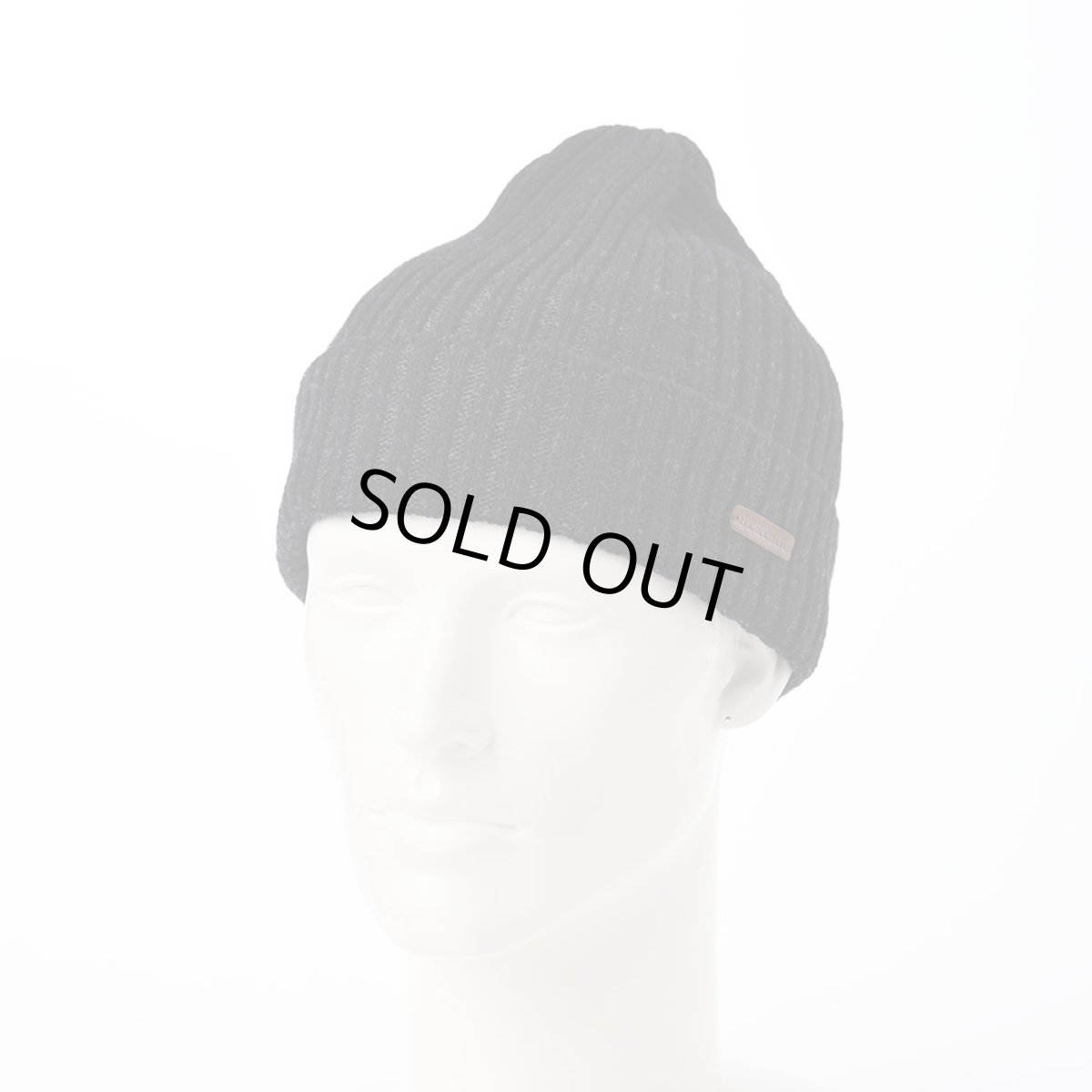 画像1: LAMBS WOOL KNIT WATCH（ラムウール ニットワッチ）SE693 ブラック (1)