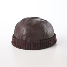 画像1: LEATHER ROLL CAP（レザー ロールキャップ）SE694 ブラウン (1)