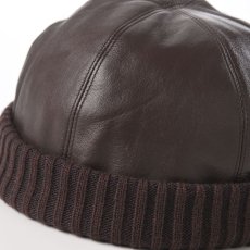 画像3: LEATHER ROLL CAP（レザー ロールキャップ）SE694 ブラウン (3)