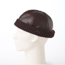 画像6: LEATHER ROLL CAP（レザー ロールキャップ）SE694 ブラウン (6)