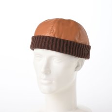 画像5: LEATHER ROLL CAP（レザー ロールキャップ）SE694 キャメル (5)