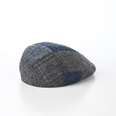 画像2: HARRIS TWEED PATCHWORK HUNTING（ハリスツイード パッチワーク ハンチング）SE737 ネイビー (2)