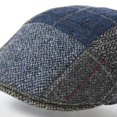 画像3: HARRIS TWEED PATCHWORK HUNTING（ハリスツイード パッチワーク ハンチング）SE737 ネイビー (3)