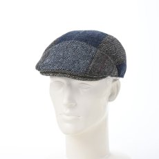 画像5: HARRIS TWEED PATCHWORK HUNTING（ハリスツイード パッチワーク ハンチング）SE737 ネイビー (5)