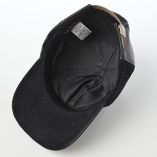 画像4: LEATHER PATCHWORK CAP（レザー パッチワーク キャップ） SE739 ブラック (4)