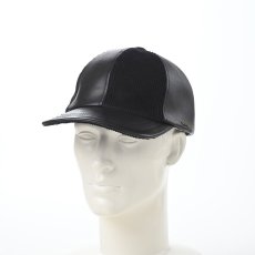 画像5: LEATHER PATCHWORK CAP（レザー パッチワーク キャップ） SE739 ブラック (5)