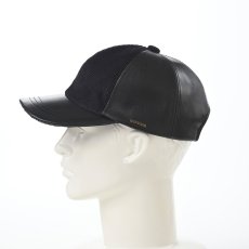 画像6: LEATHER PATCHWORK CAP（レザー パッチワーク キャップ） SE739 ブラック (6)