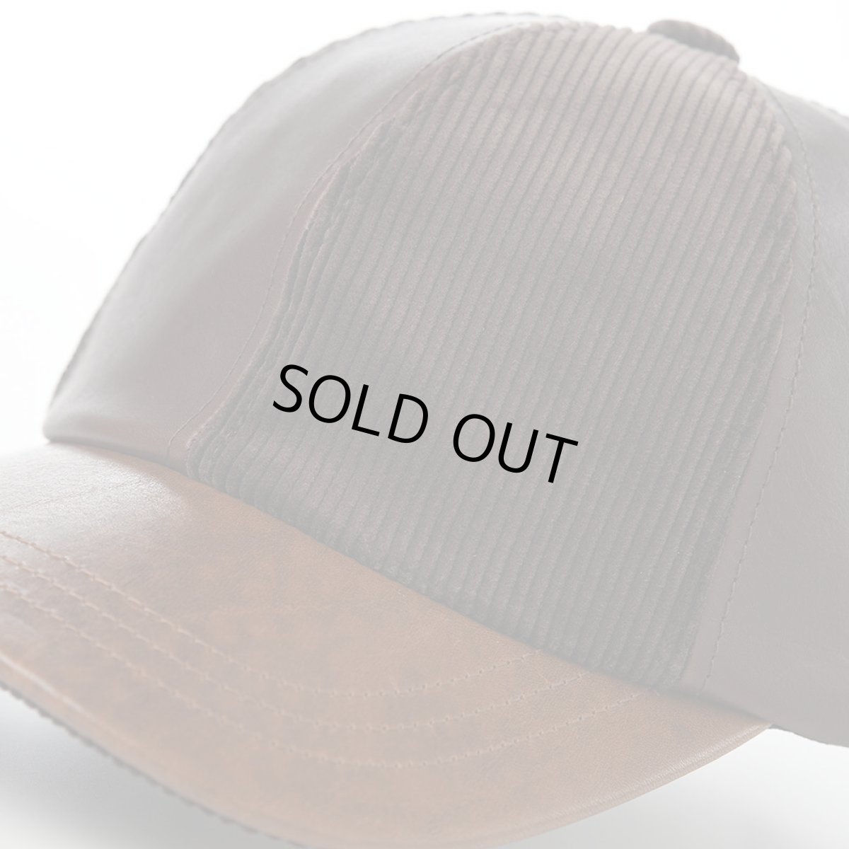 画像3: LEATHER PATCHWORK CAP（レザー パッチワーク キャップ） SE739 ブラウン (3)