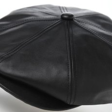 画像3: LEATHER CASQUETTE（レザーキャスケット） SE740 ブラック (3)