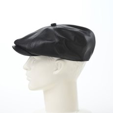 画像6: LEATHER CASQUETTE（レザーキャスケット） SE740 ブラック (6)