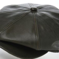 画像3: LEATHER CASQUETTE（レザーキャスケット） SE740 ダークグリーン (3)