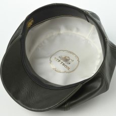 画像4: LEATHER CASQUETTE（レザーキャスケット） SE740 ダークグリーン (4)