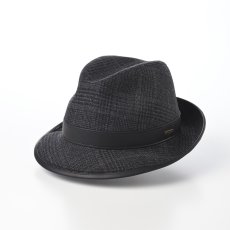 画像1: DORMEUIL WOODLAND HAT（ドーメル ウッドランド ハット） SE743 ブラック (1)