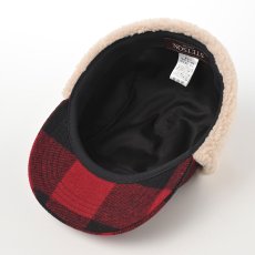 画像4: ROBROY TARTAN PILOT CAP（ロブロイ タータン パイロットキャップ） SE749 レッド (4)