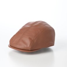 画像1: WASHABLE LEATHER HUNTING（ウォッシャブルレザー ハンチング） SE764 ブラウン (1)