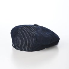 画像2: PATCHWORK DENIM CASQUETTE（パッチワークデニム キャスケット） SE767 ネイビー (2)